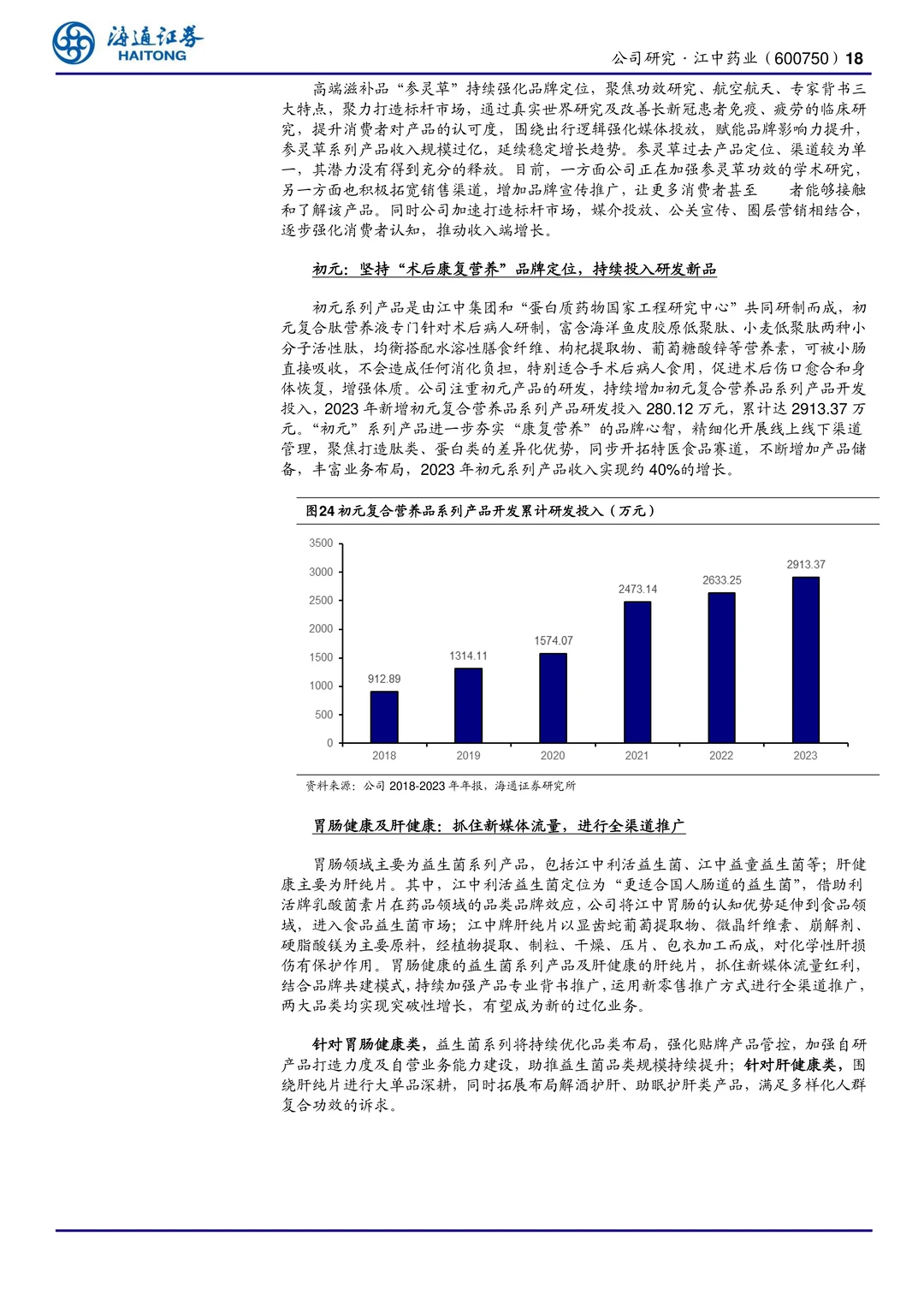 江中药业公司研究报告-家中常备药领导品牌