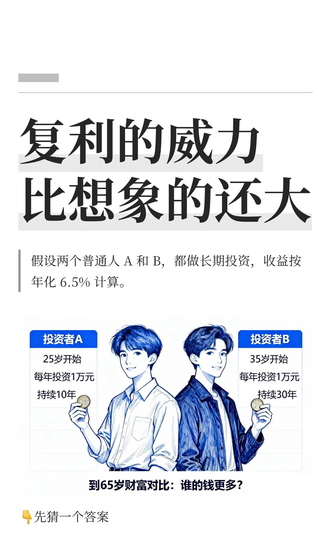 复利的威力｜比你想象的还大?