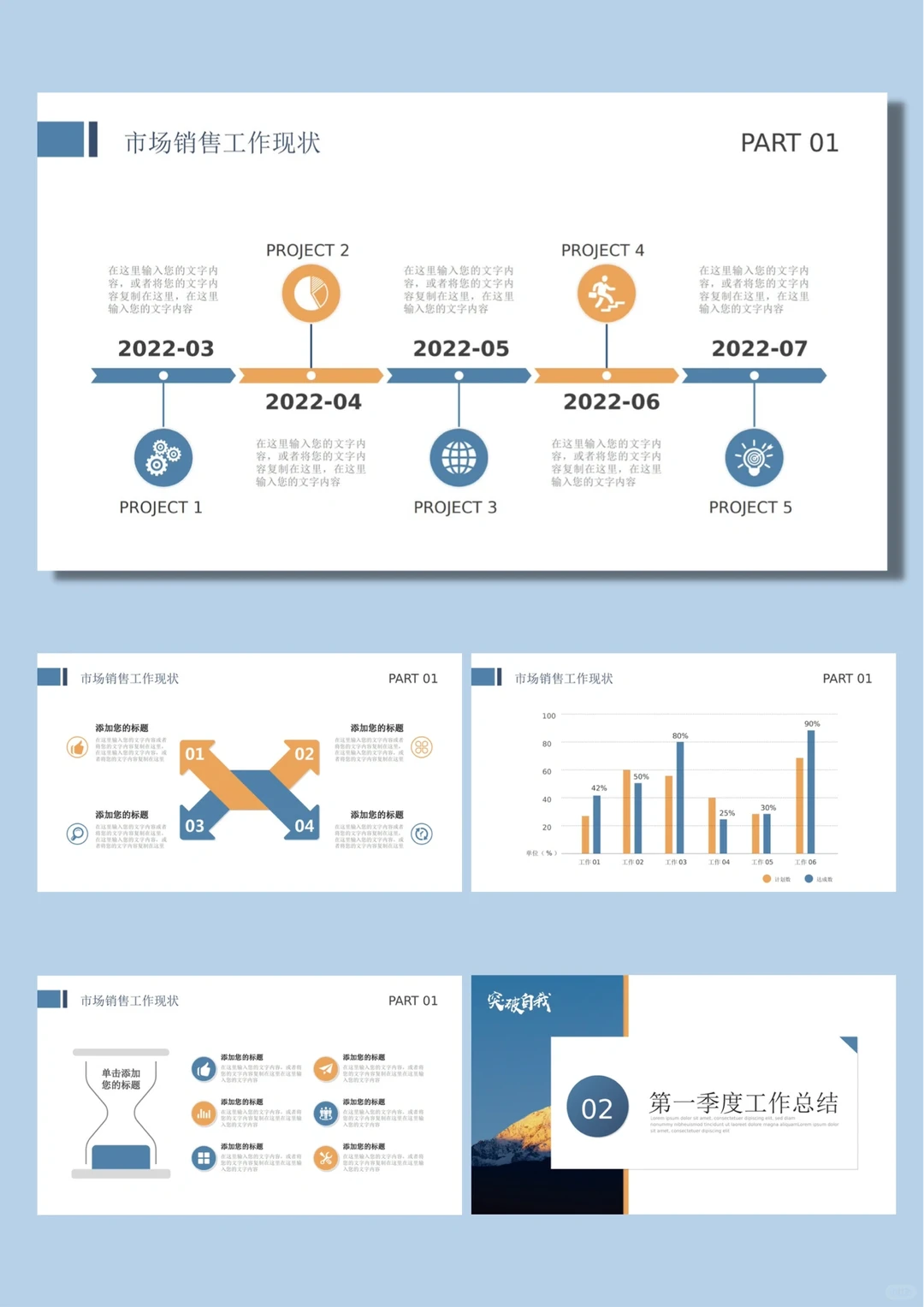 ?销售季度工作总结ppt分享｜第一季度总结