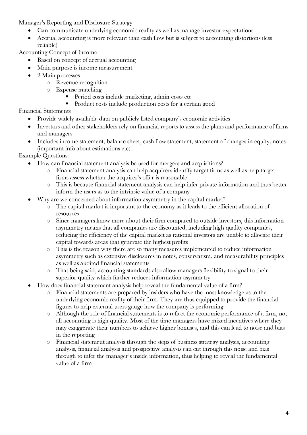 墨大 ACCT90002 财务分析期末精华总结