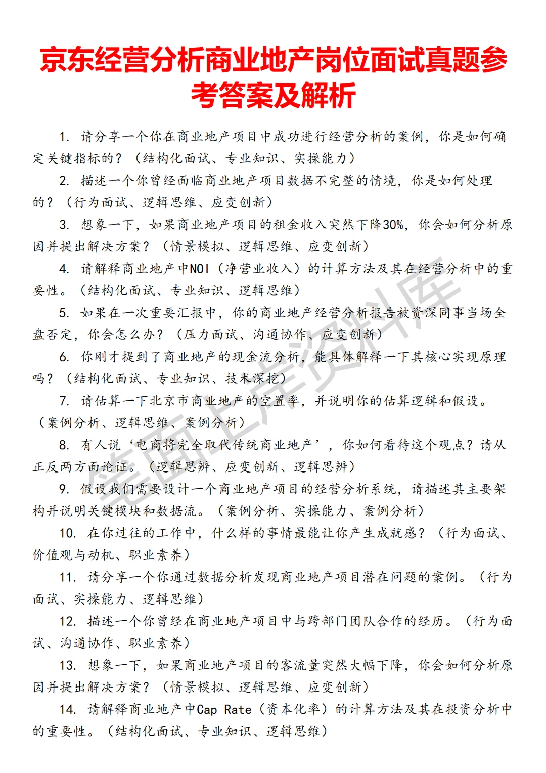 京东经营分析商业地产