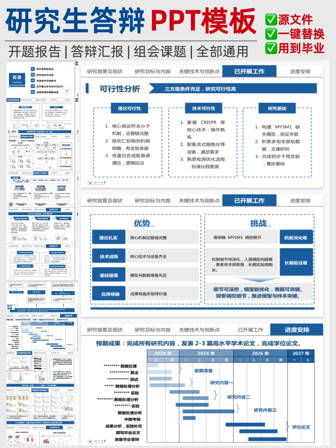 师妹：这个开题报告PPT模版帮了我大忙！！