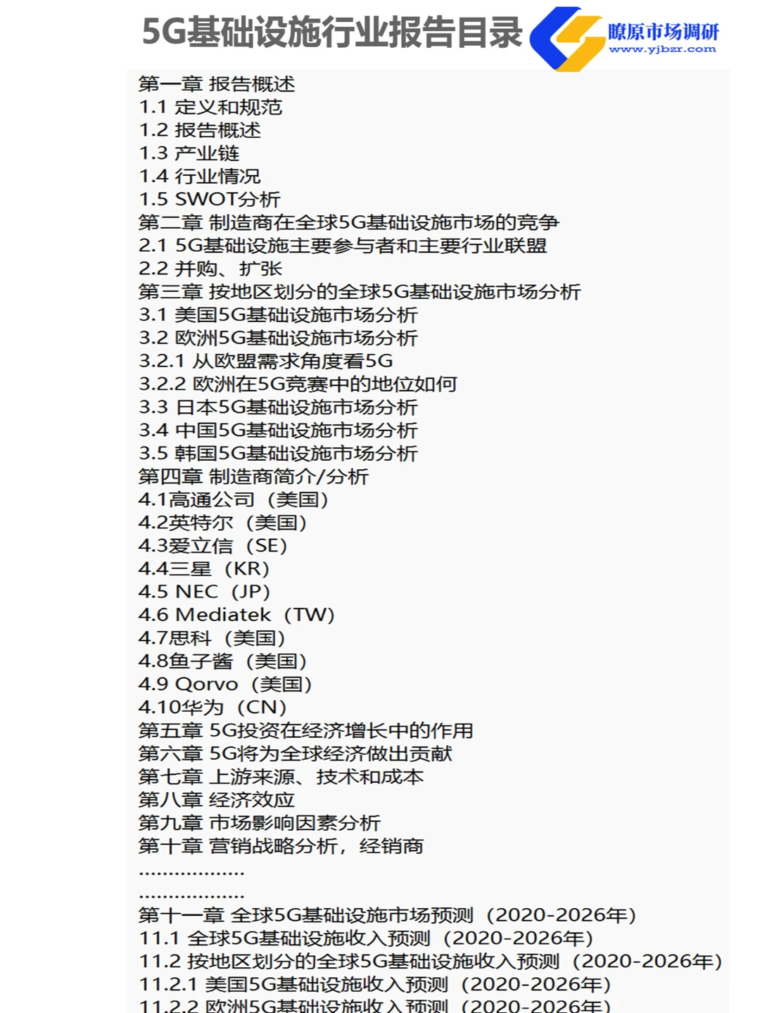 5G基础设施市场深度洞察!权威报告来袭?