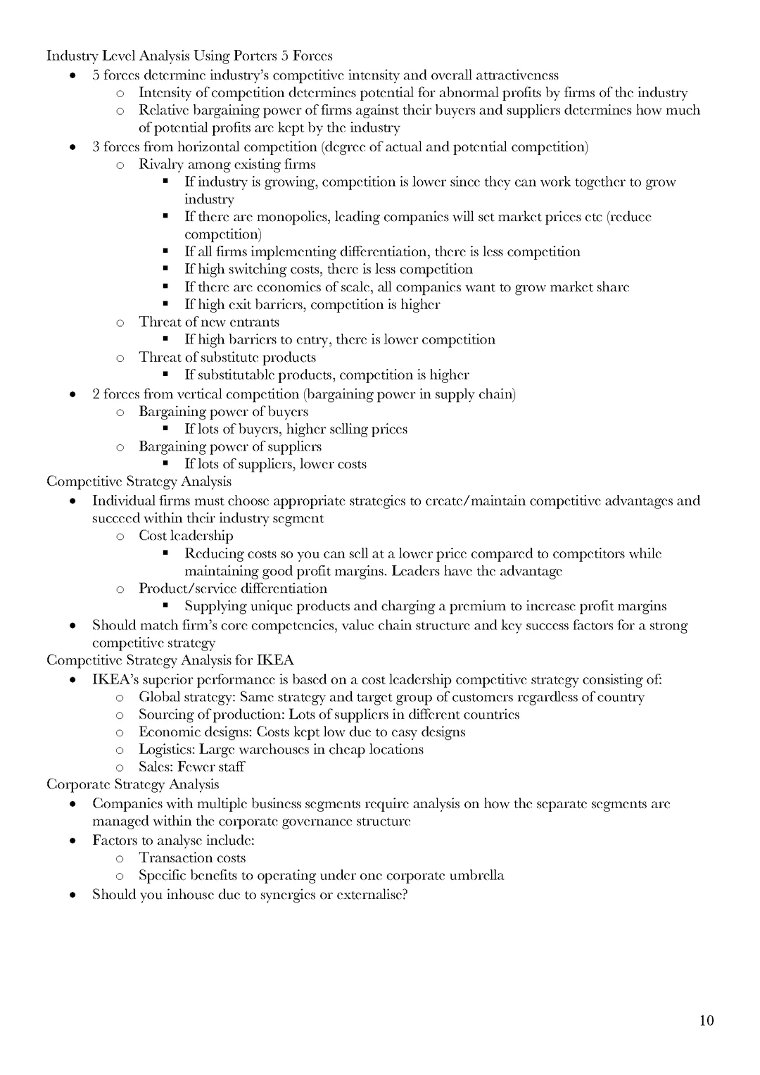 墨大 ACCT90002 财务分析期末精华总结
