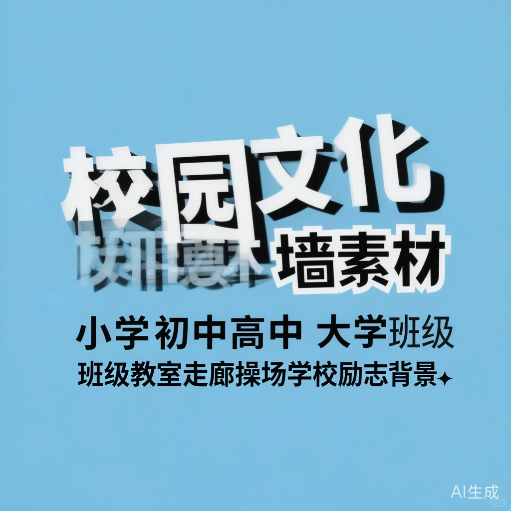 校园文化墙布置攻略·励志素材合集