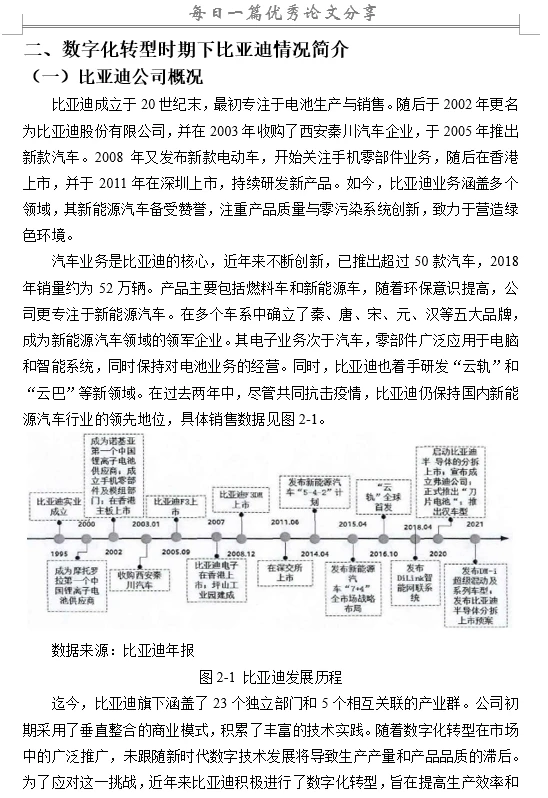 基于数字化转型时期下比亚迪的成本控制研究