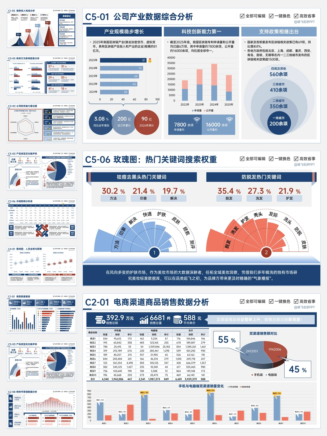 数据图表PPT，让数据也能说话