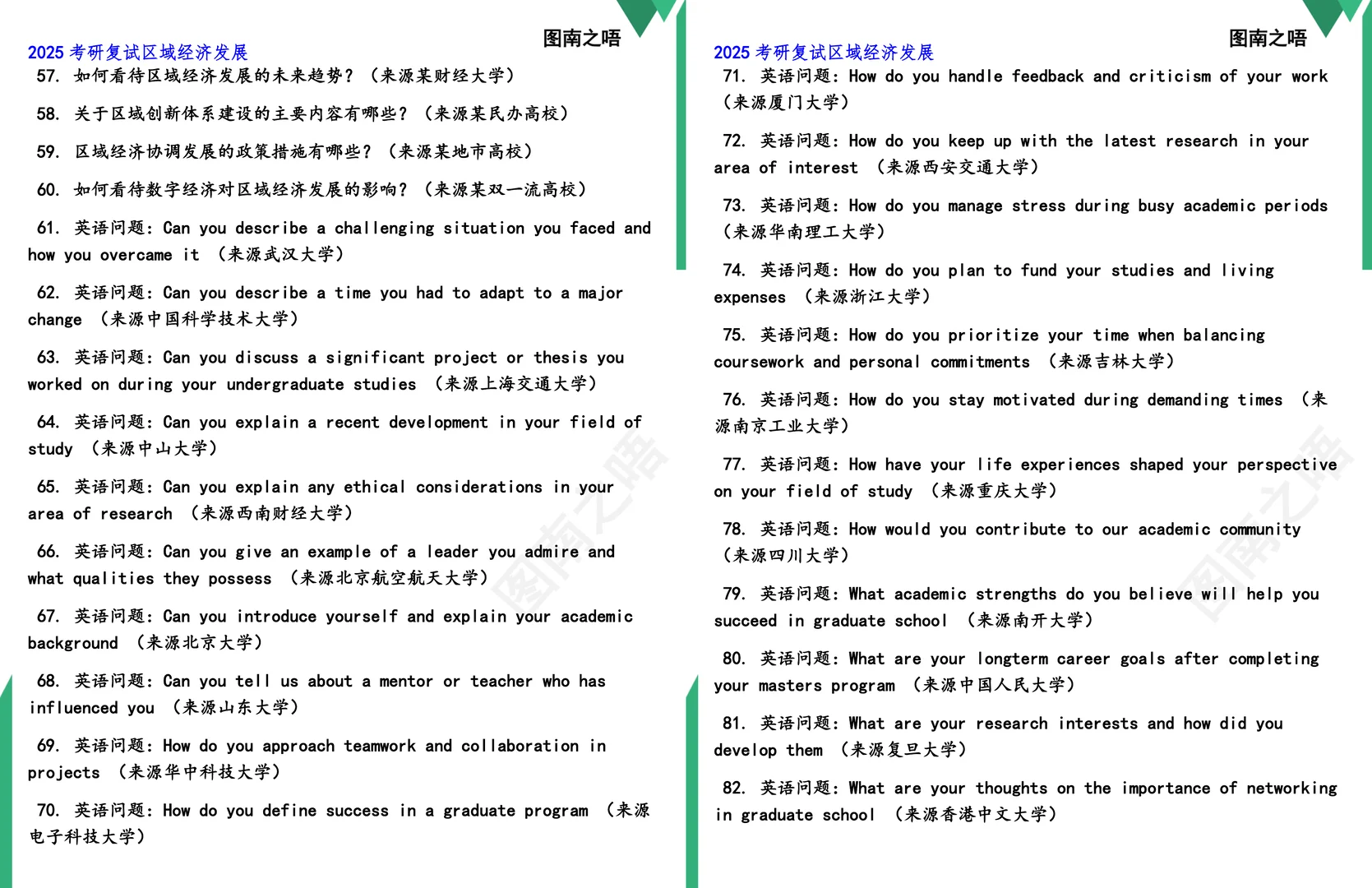 2025考研区域经济发展复试真题题库参考答案