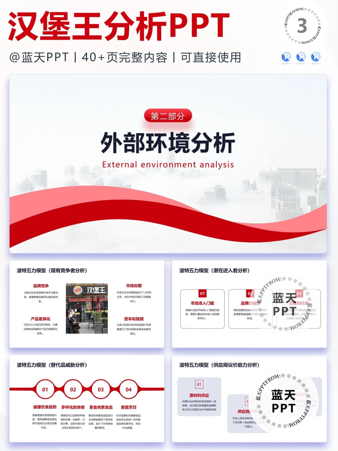 【096】汉堡王战略分析营销策略 SWOT PPT