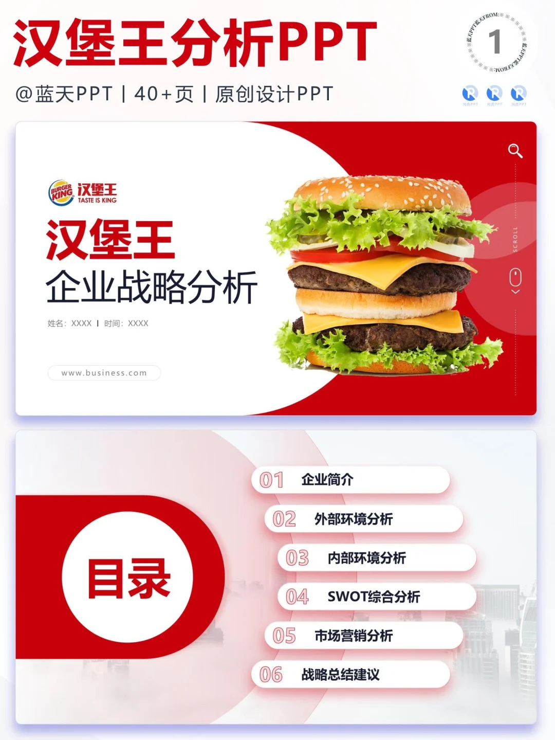 【096】汉堡王战略分析营销策略 SWOT PPT