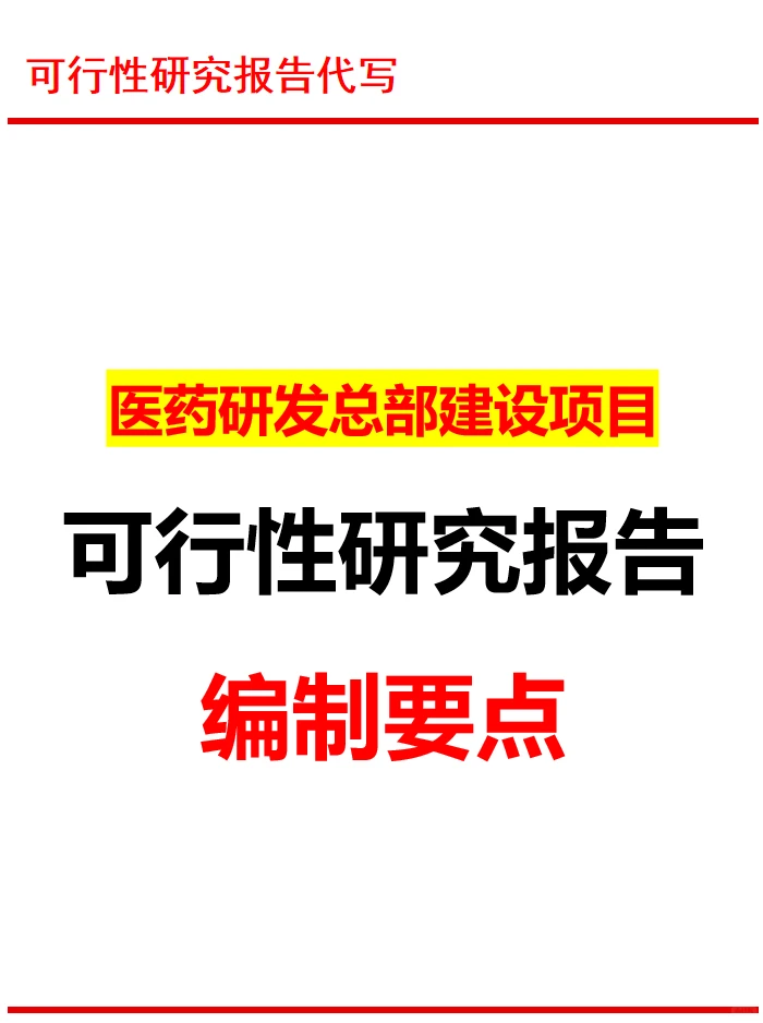 可行性研究报告公司编写:代写可行性报告