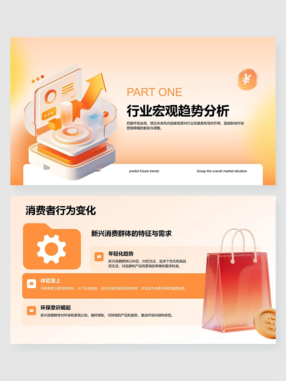 行业趋势分析PPT模版分享｜审美累积vol.13