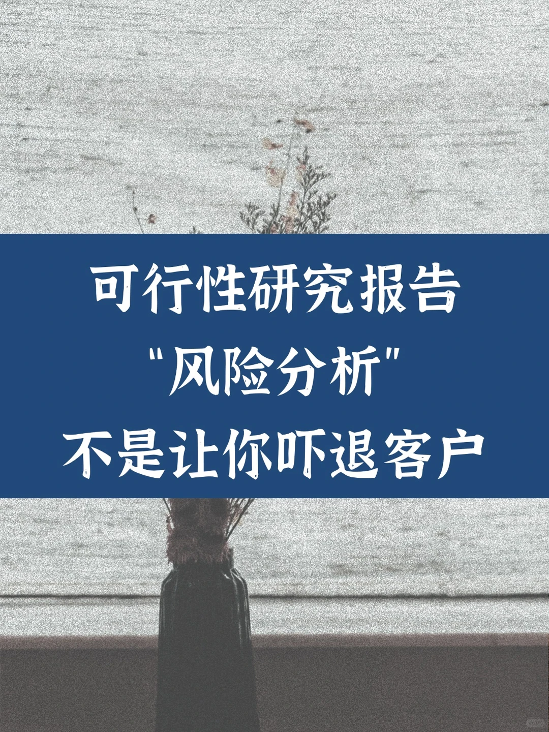 可行性研究报告里的“风险分析”,不是让你吓