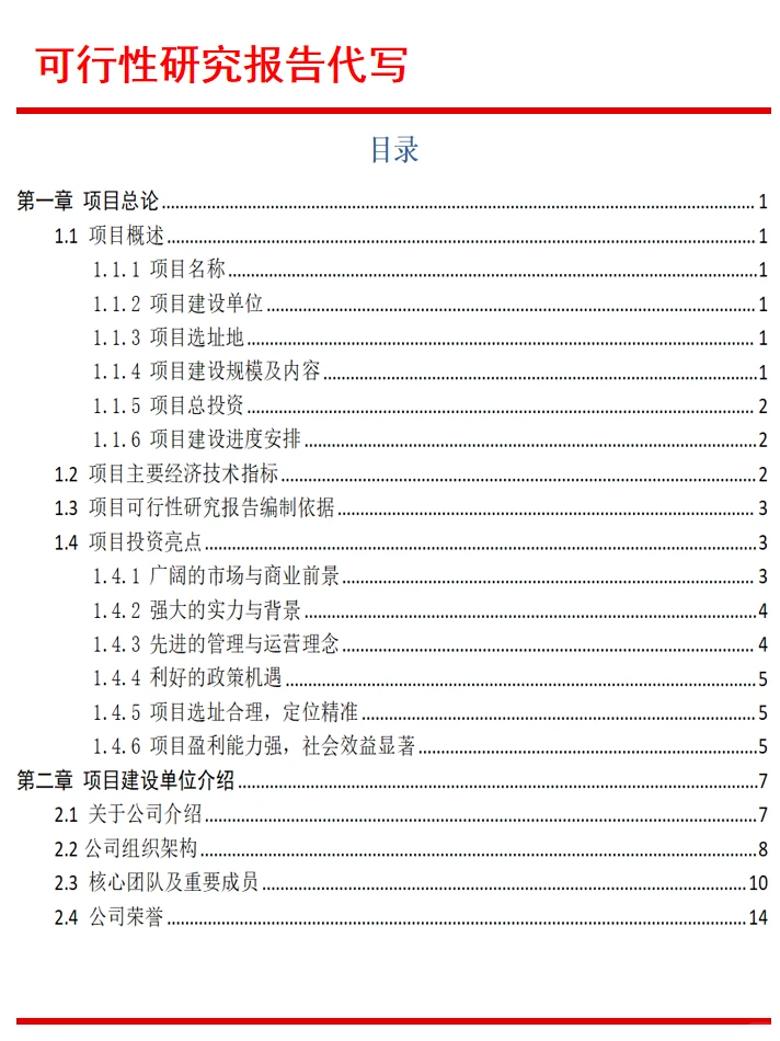 可行性研究报告公司编写:代写可行性报告