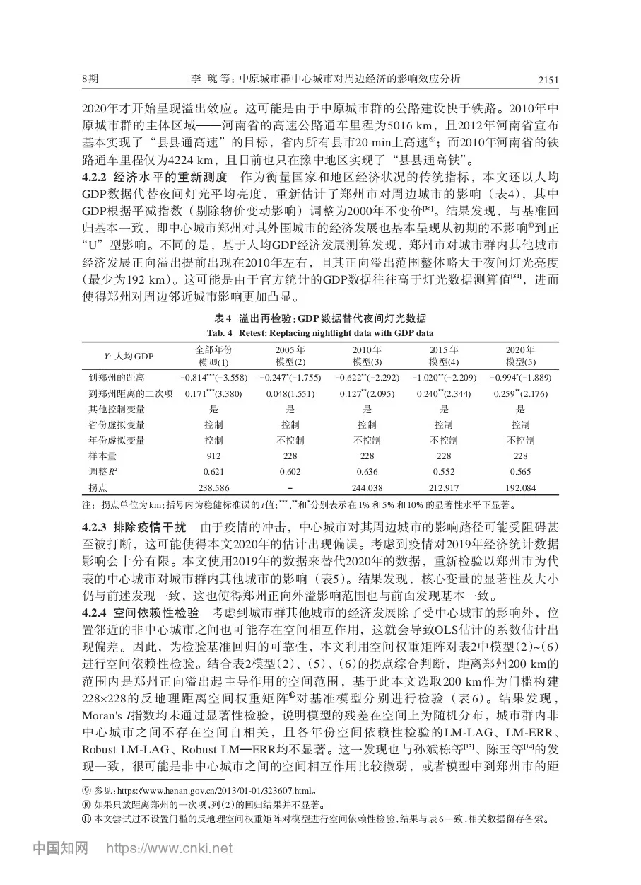 文献分享‖中心城市对周边经济的影响效应