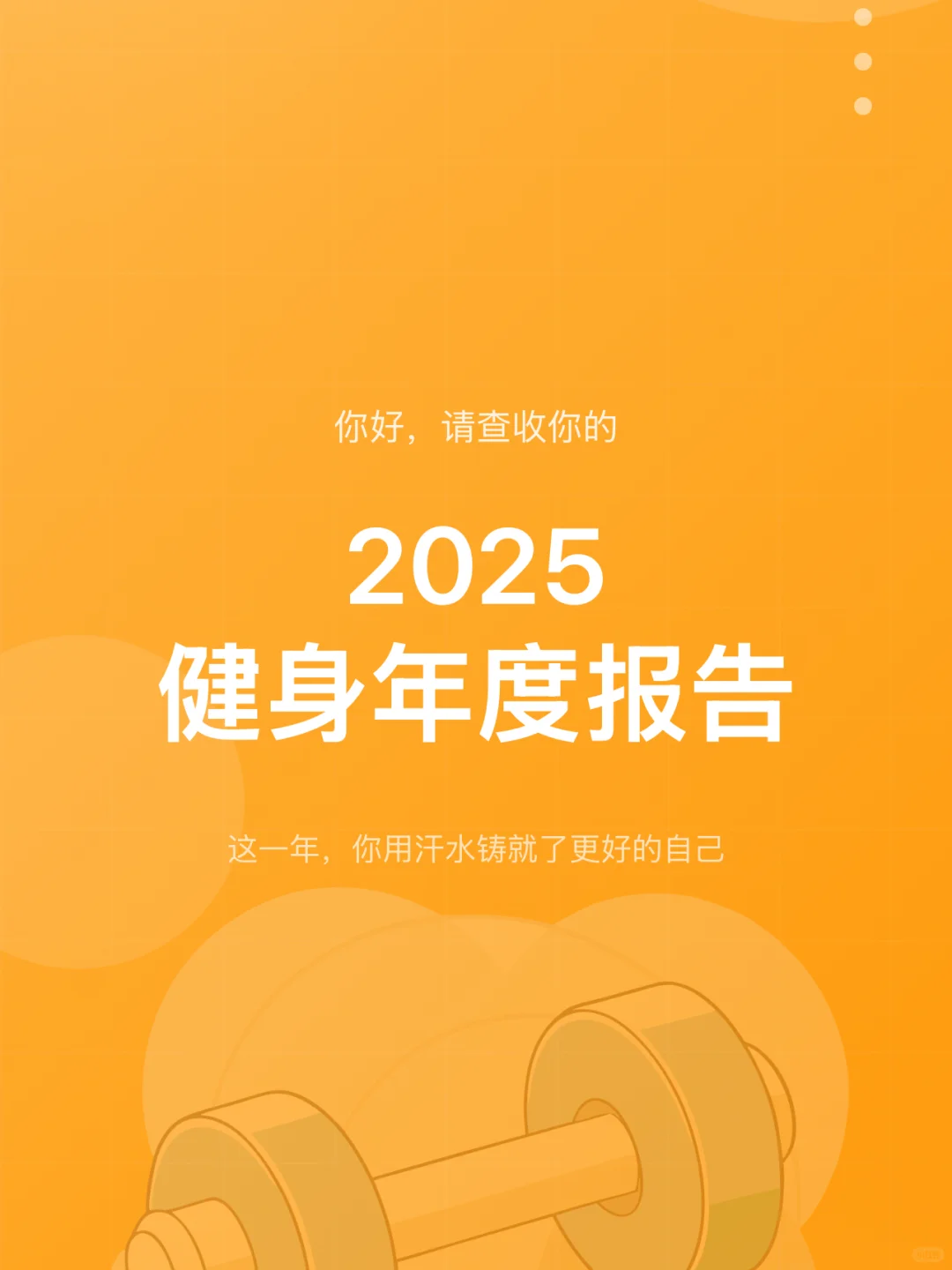 2025年度健身报告上线啦!!