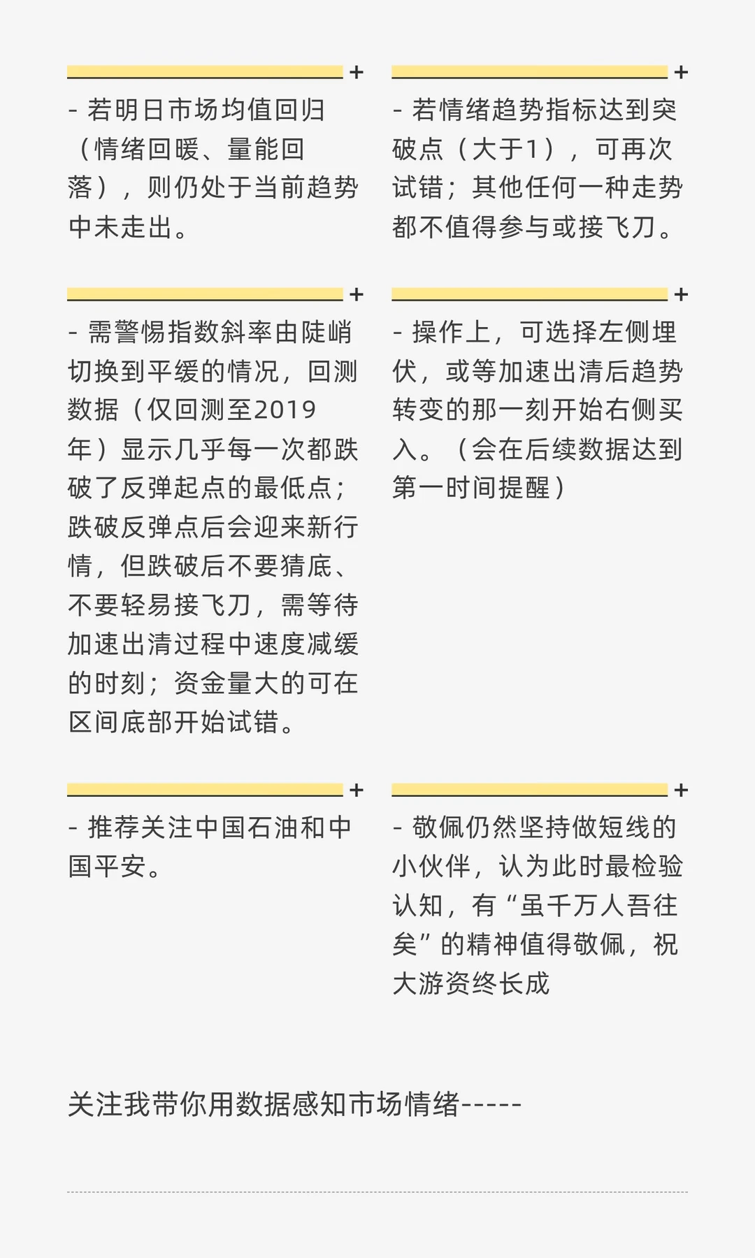 加速出清或是最好走势，其它…