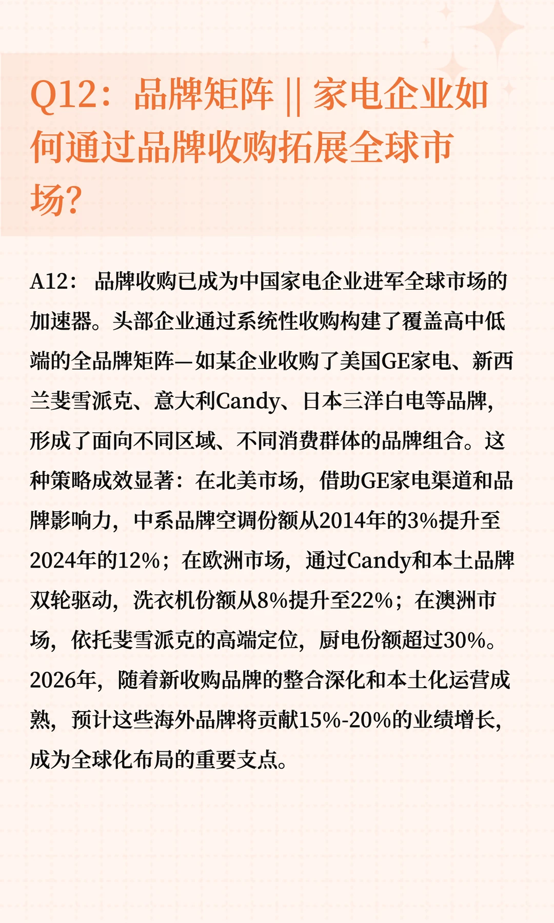 2026年家电行业投资策略