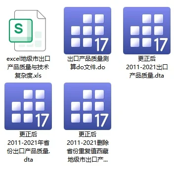 地级市出口产品质量与出口技术复杂度