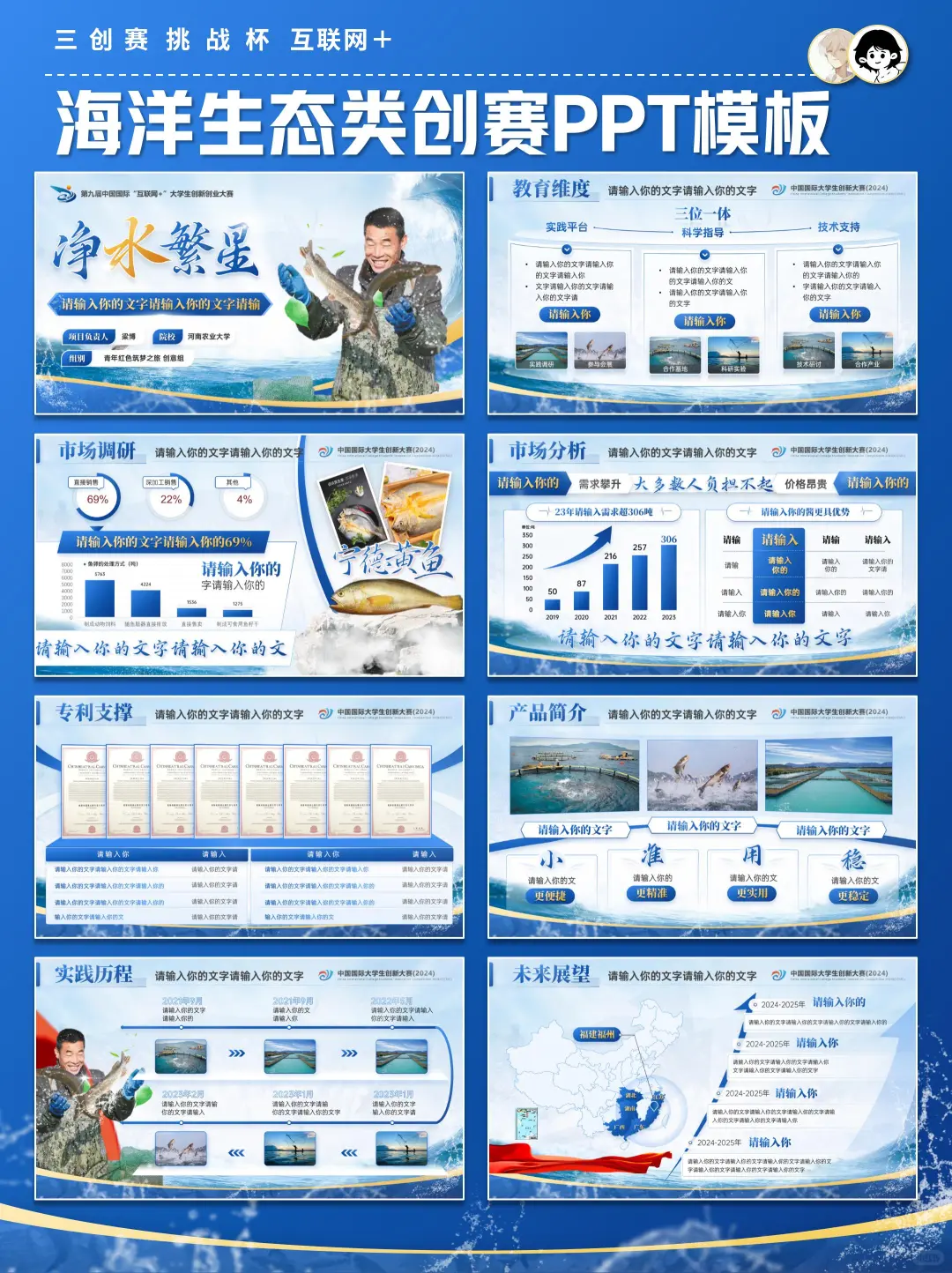 别划走!别划走!创赛 参赛人必入 PPT模板❗