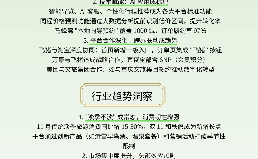 2025年11月份旅游行业数据分析