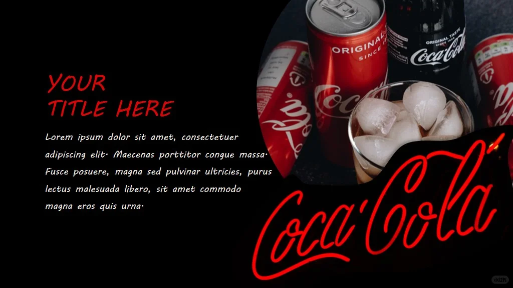 可口可乐品牌营销策划PPT模板|美式复古红