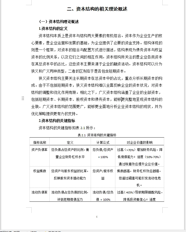 会计范文赛力斯公司的资本结构对企业价值的