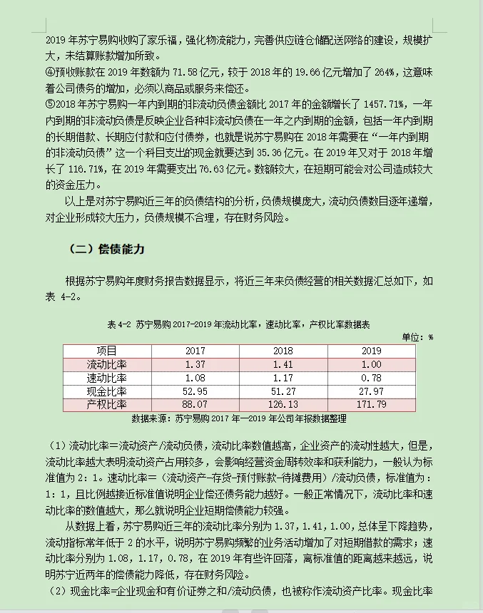 财务管理案例分析--以苏宁易购为例