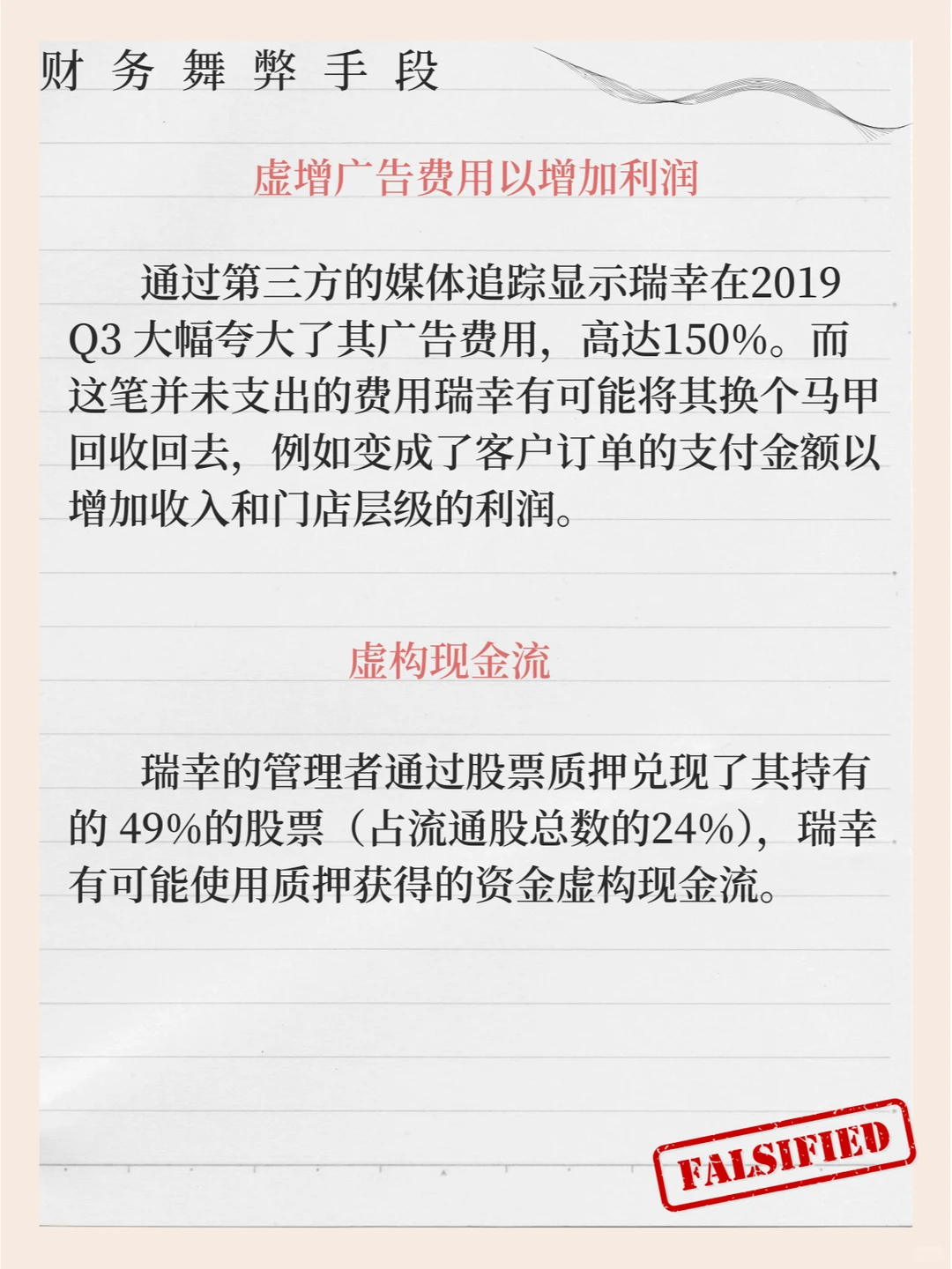 瑞幸咖啡财务造假案例