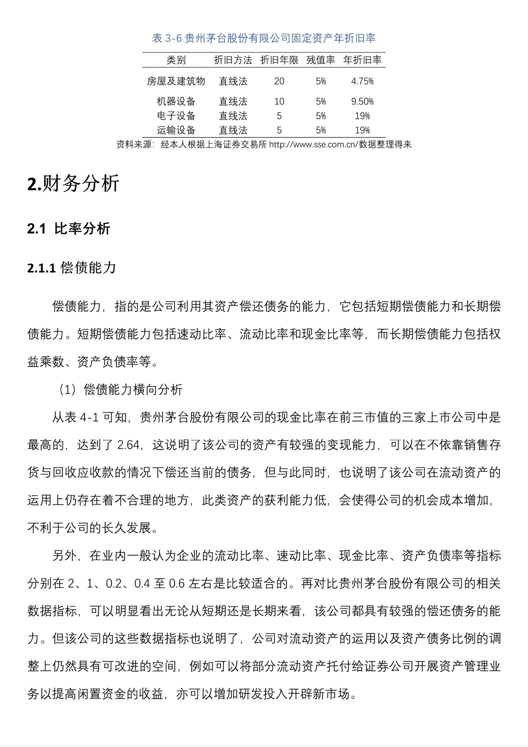 财务报表分析案例--贵州茅台为例