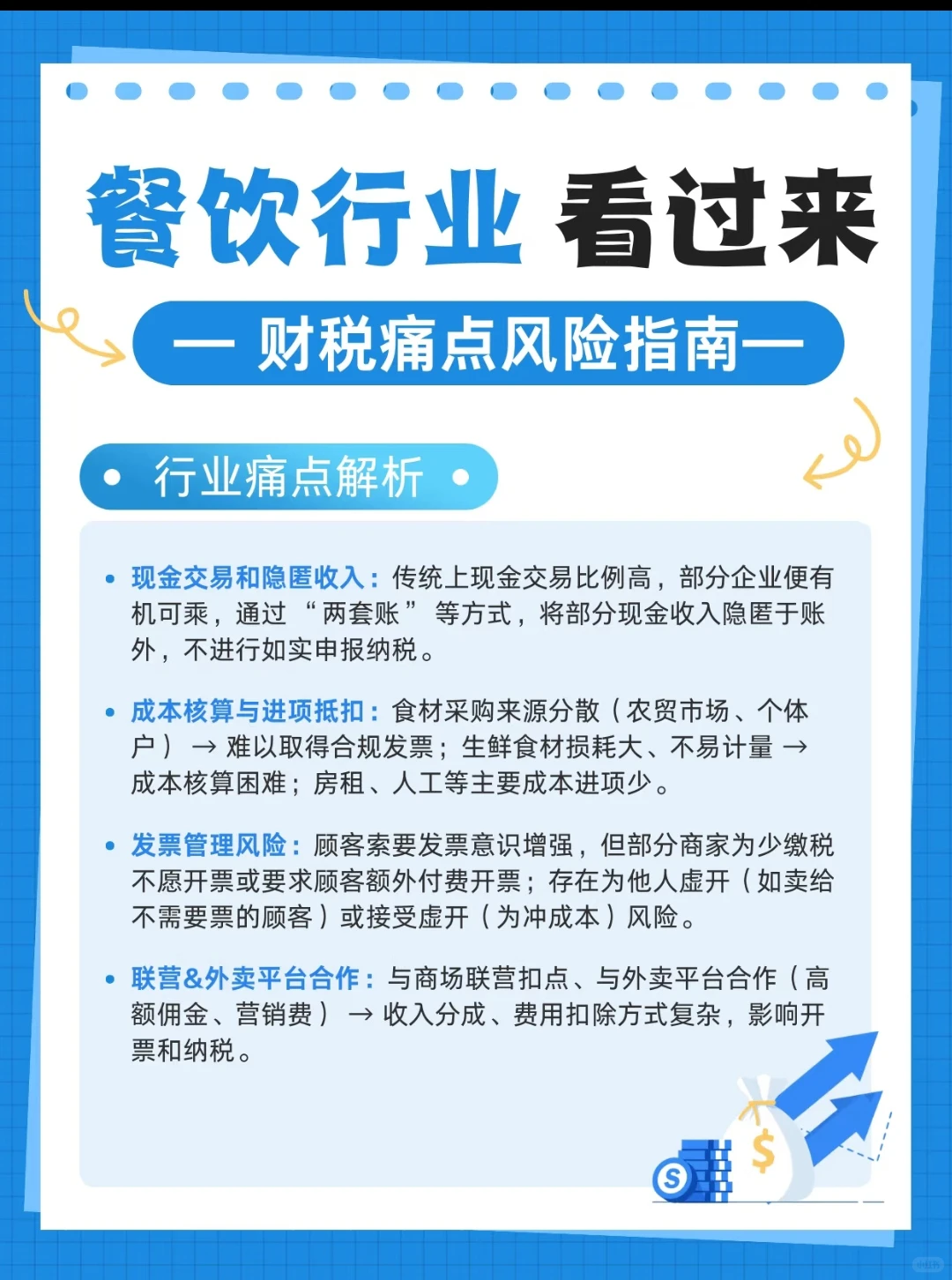 餐饮行业财税痛点，行业痛点分析❗❗❗