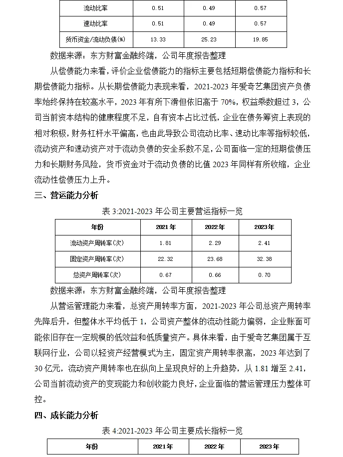 爱奇艺财务分析报告