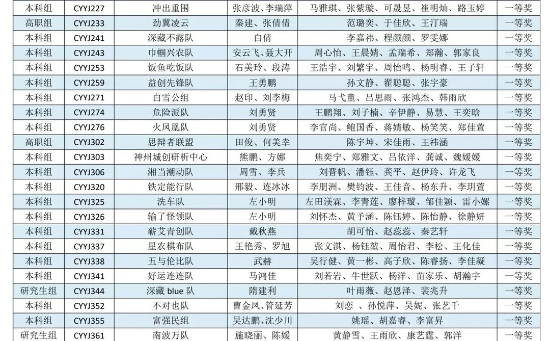 2025商挑创业研究专题国赛获奖名单‼️