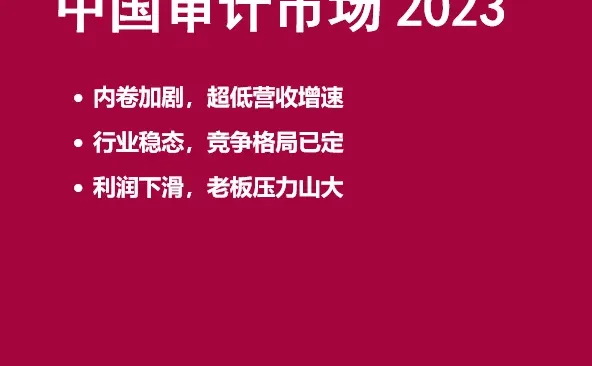 中国审计市场:行业稳态持续,营收增速放缓