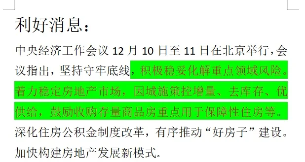 12.11（图文）房地产市场迎来重大政策利好！