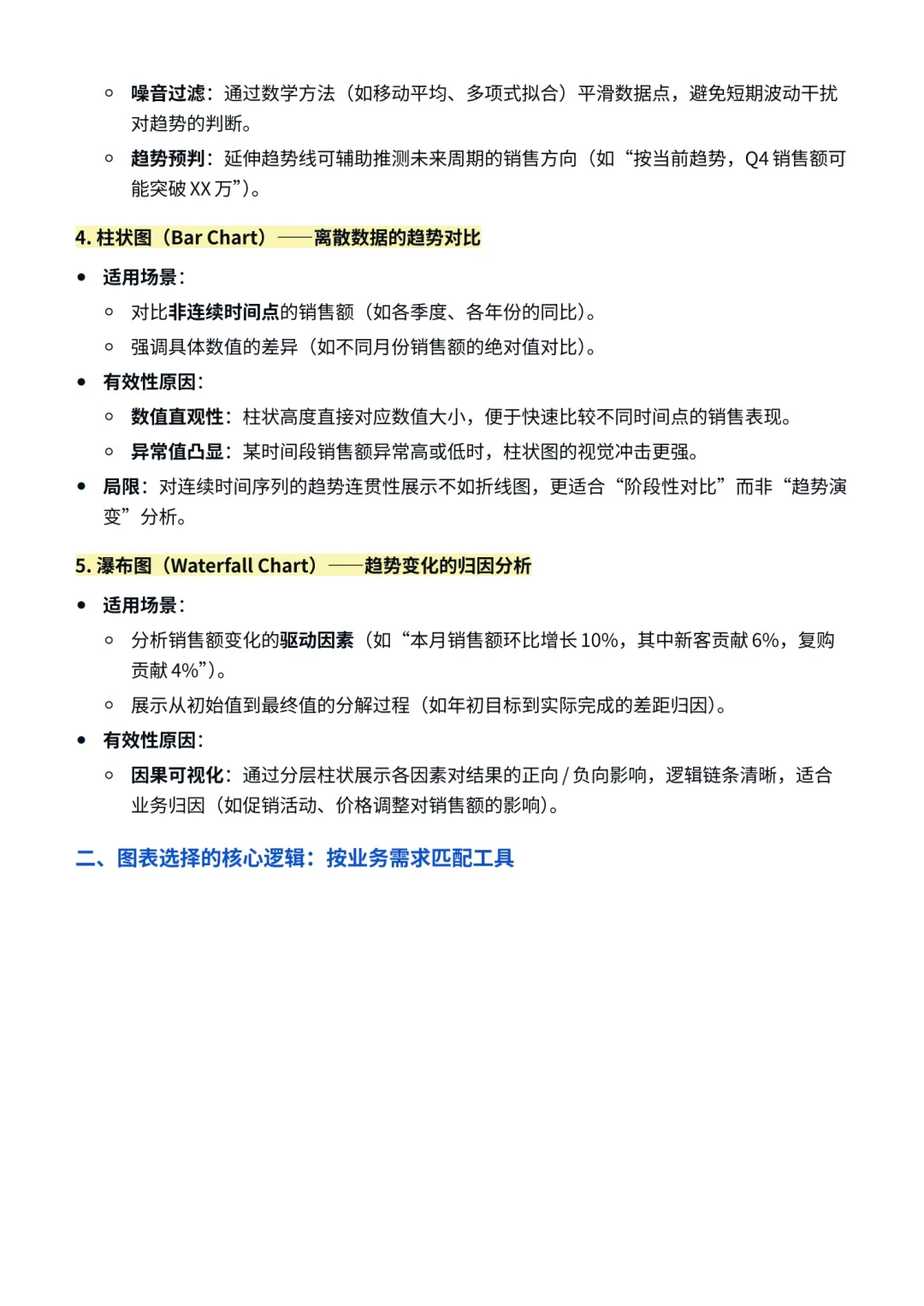 商分数分|用什么图表分析销售趋势最有效?