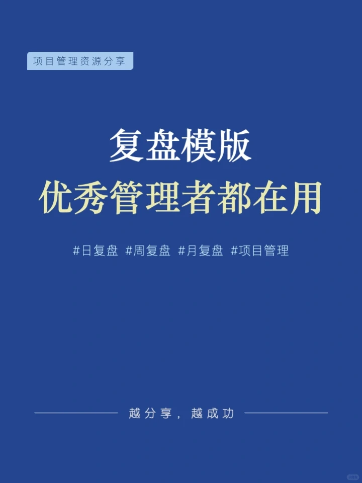 收藏:优秀管理者们都在用的“复盘模板”