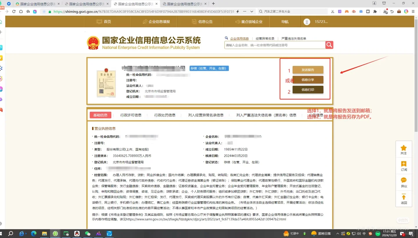 实习用|企业信用信息公示报告|可代查