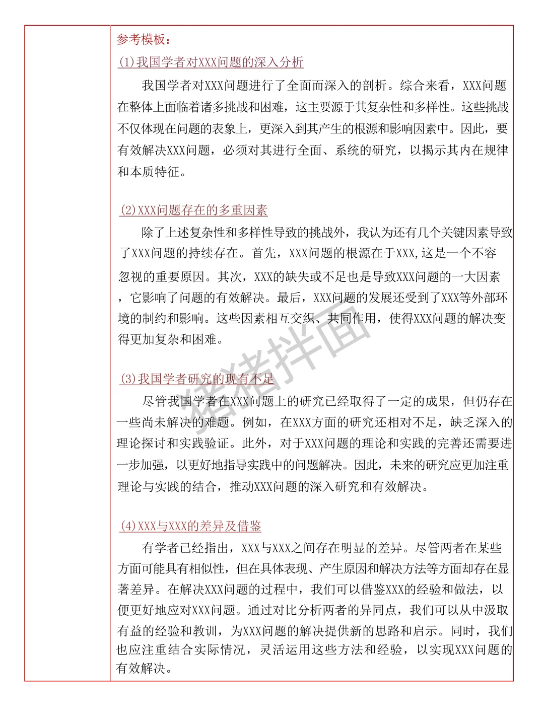 两小时就水完了文献综述哈哈哈哈（附模板）