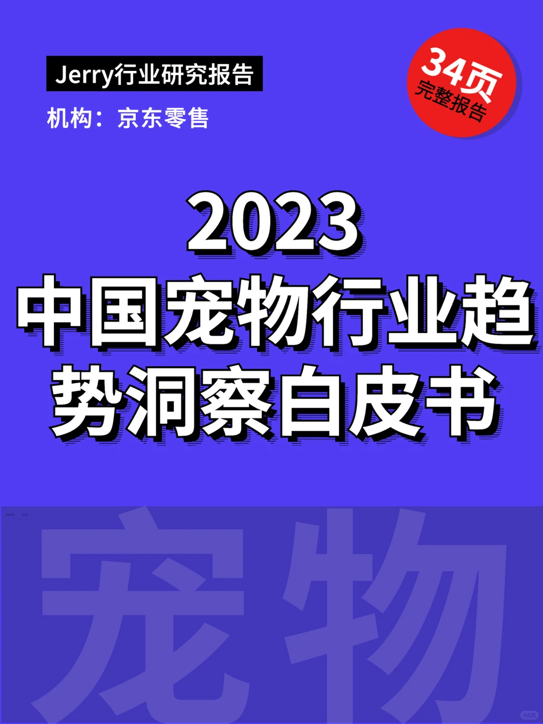 2023中国宠物行业趋势洞察白皮书 行业报告