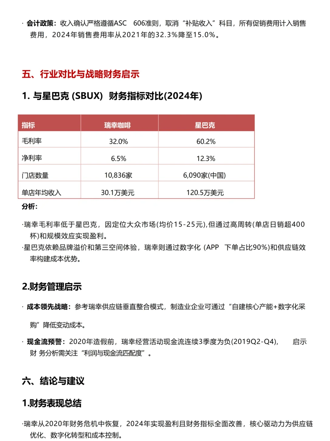 瑞幸咖啡财务分析报告，抄吧