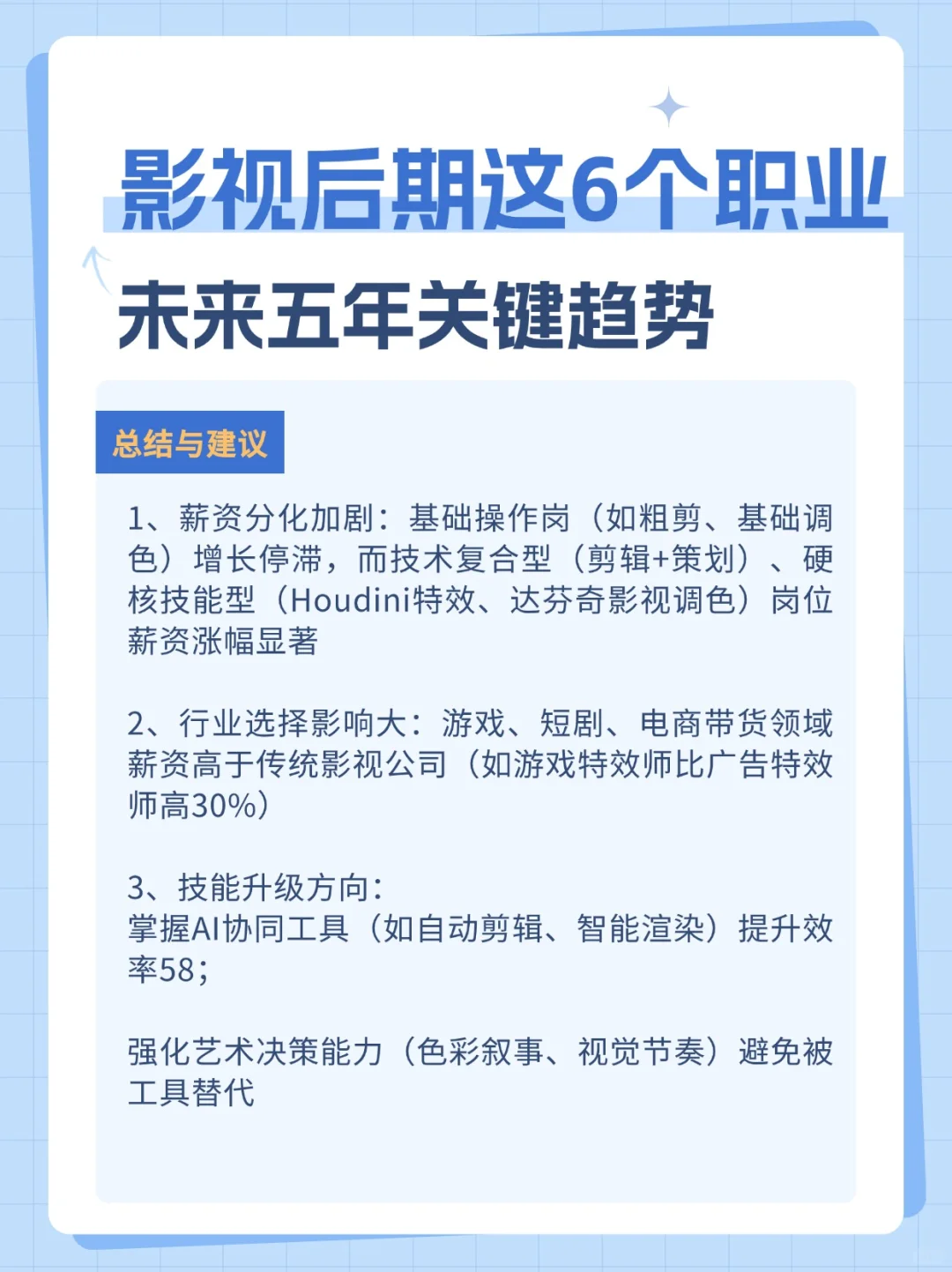 影视后期这6个职业未来发展是怎么样的?