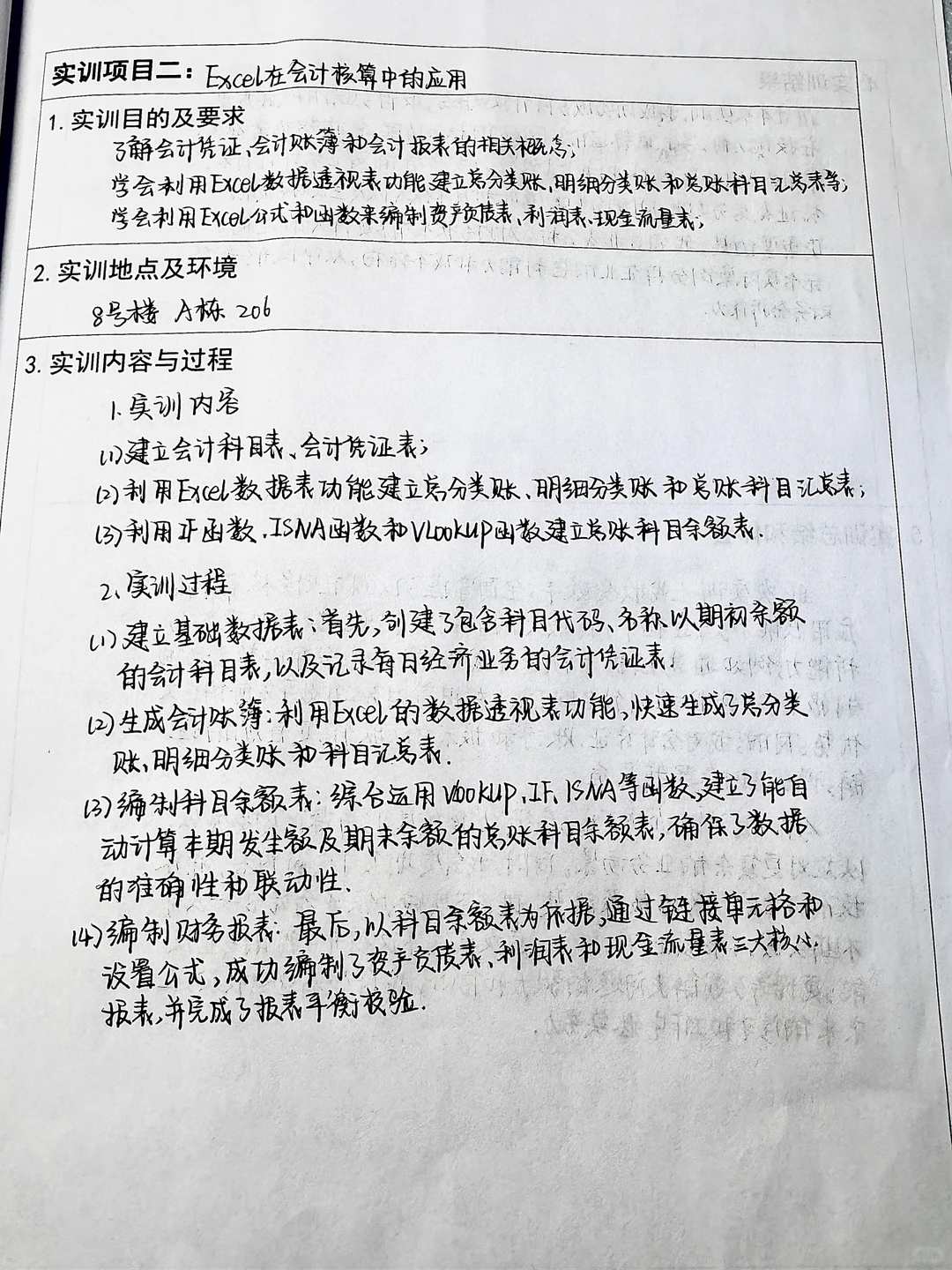 excel在财务管理中的运用（实训报告）