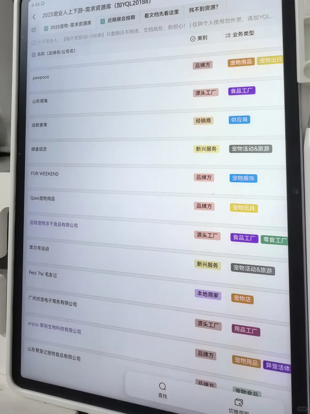 整理 1608 个 宠物行业资源?