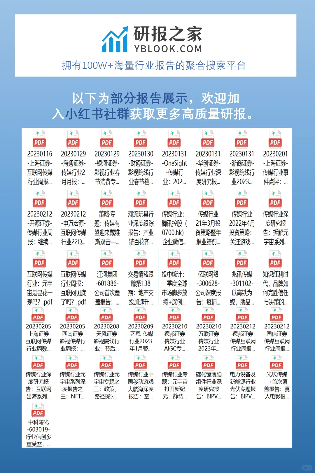 文化传媒专题|高质量研报合集