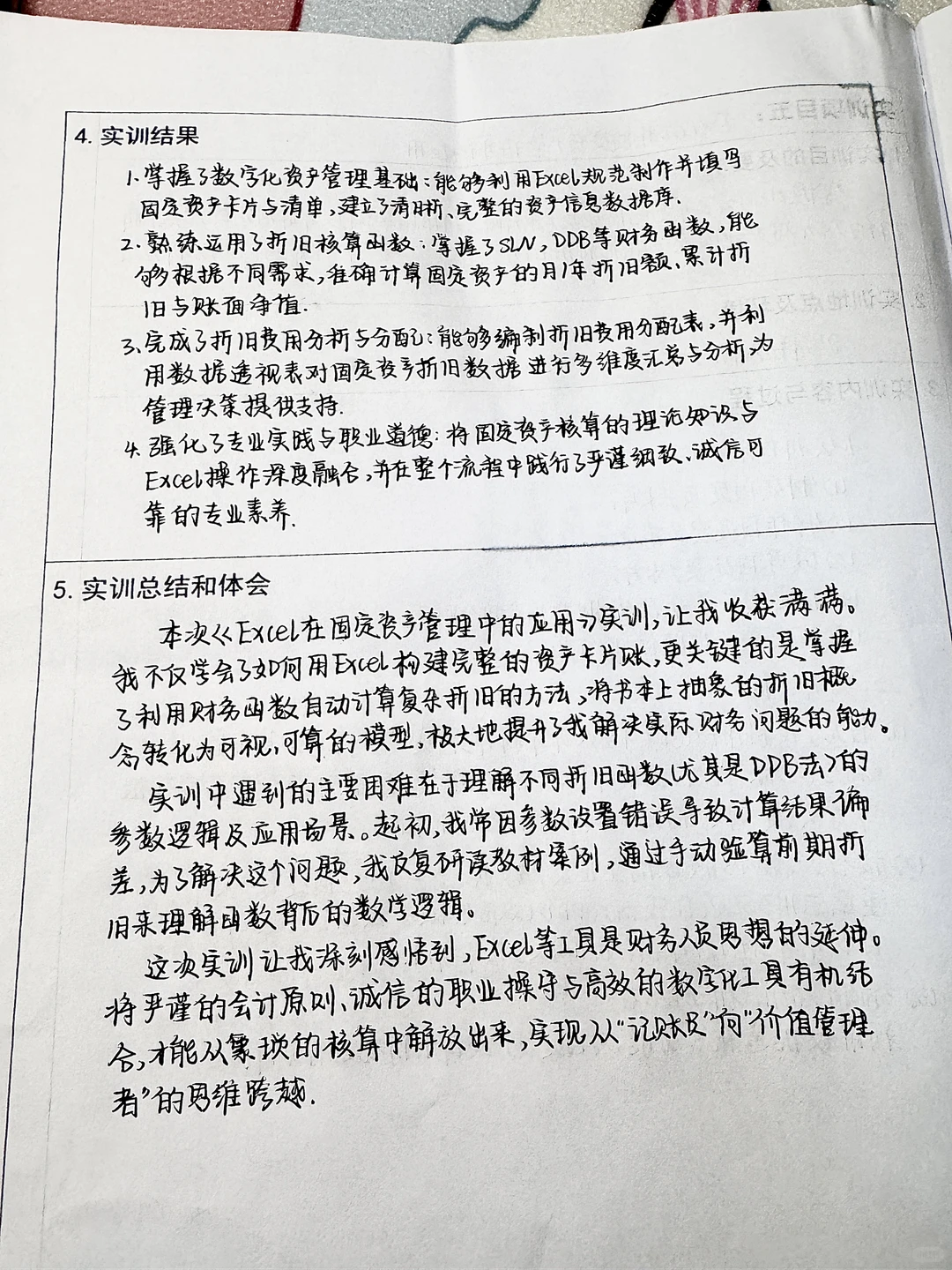 excel在财务管理中的运用（实训报告）