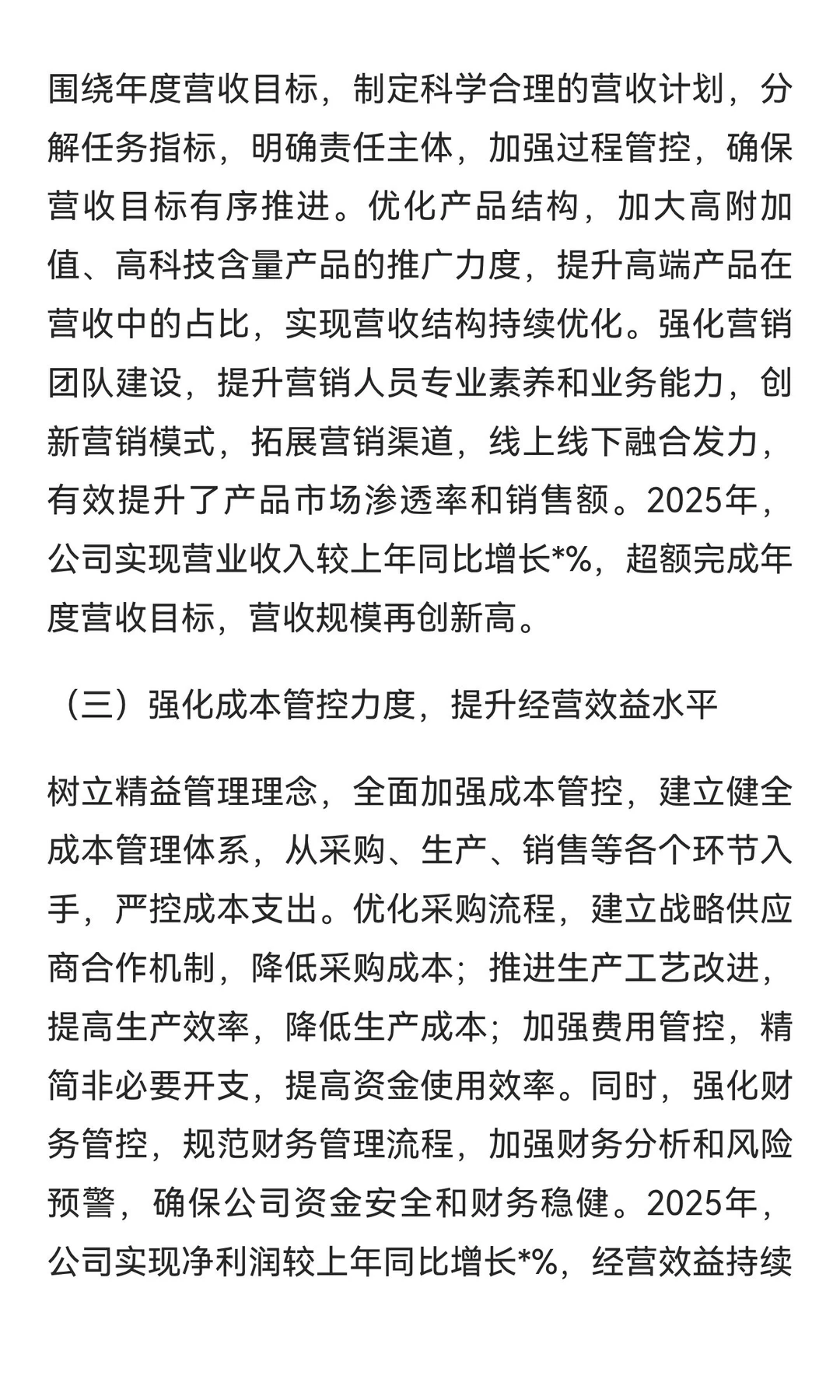 公司2025年度工作总结及2026年工作计划