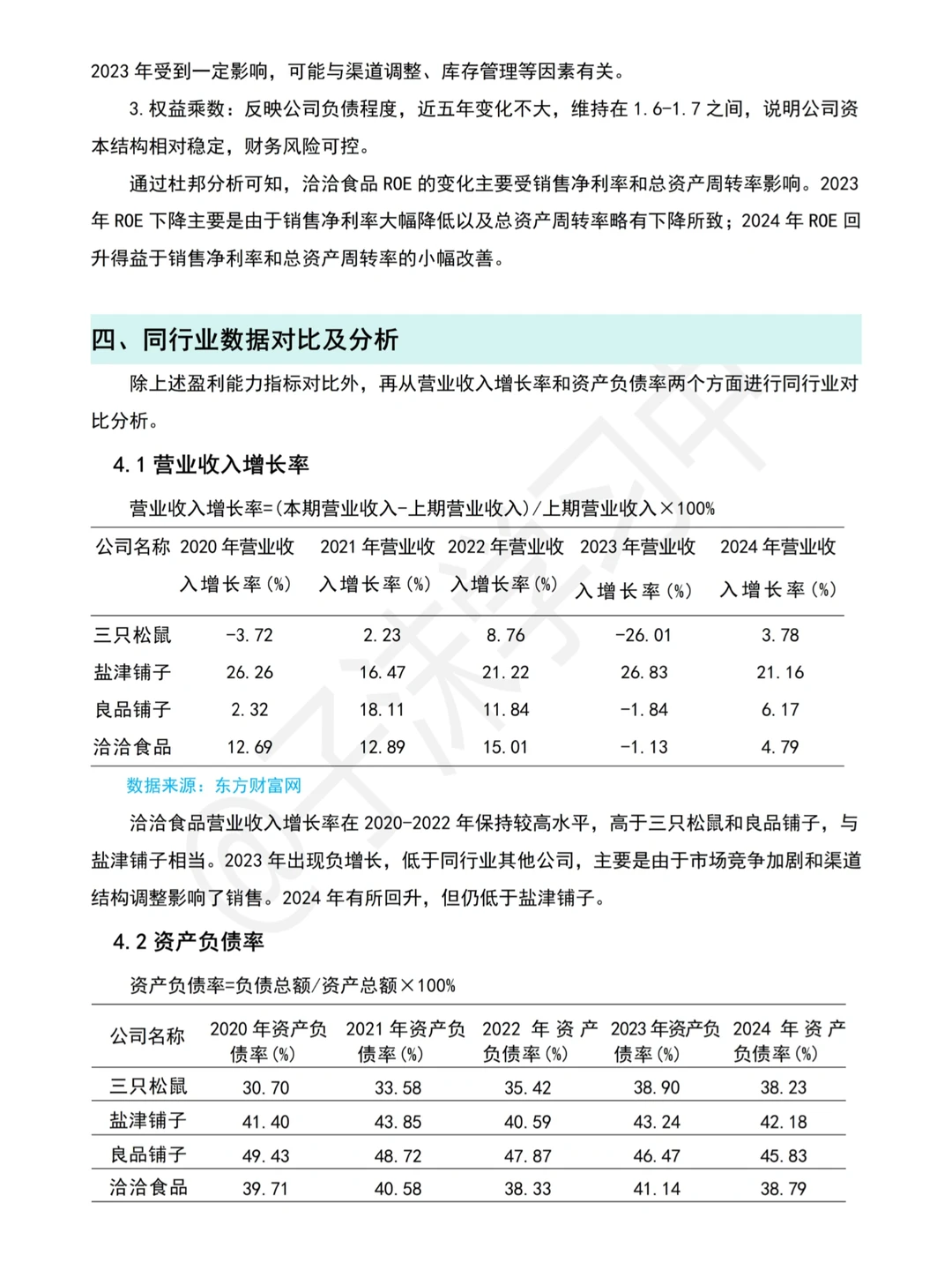 简单写个洽洽食品近五年财务分析报告?