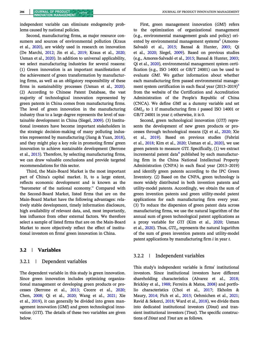 机构投资者对企业绿色创新的影响