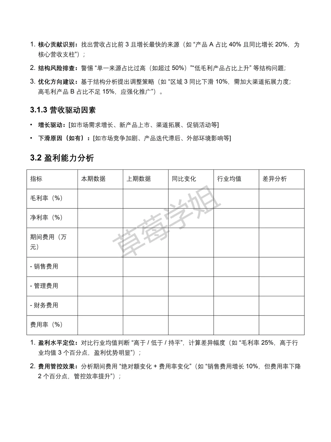 企业经营分析报告模板参考❗❗
